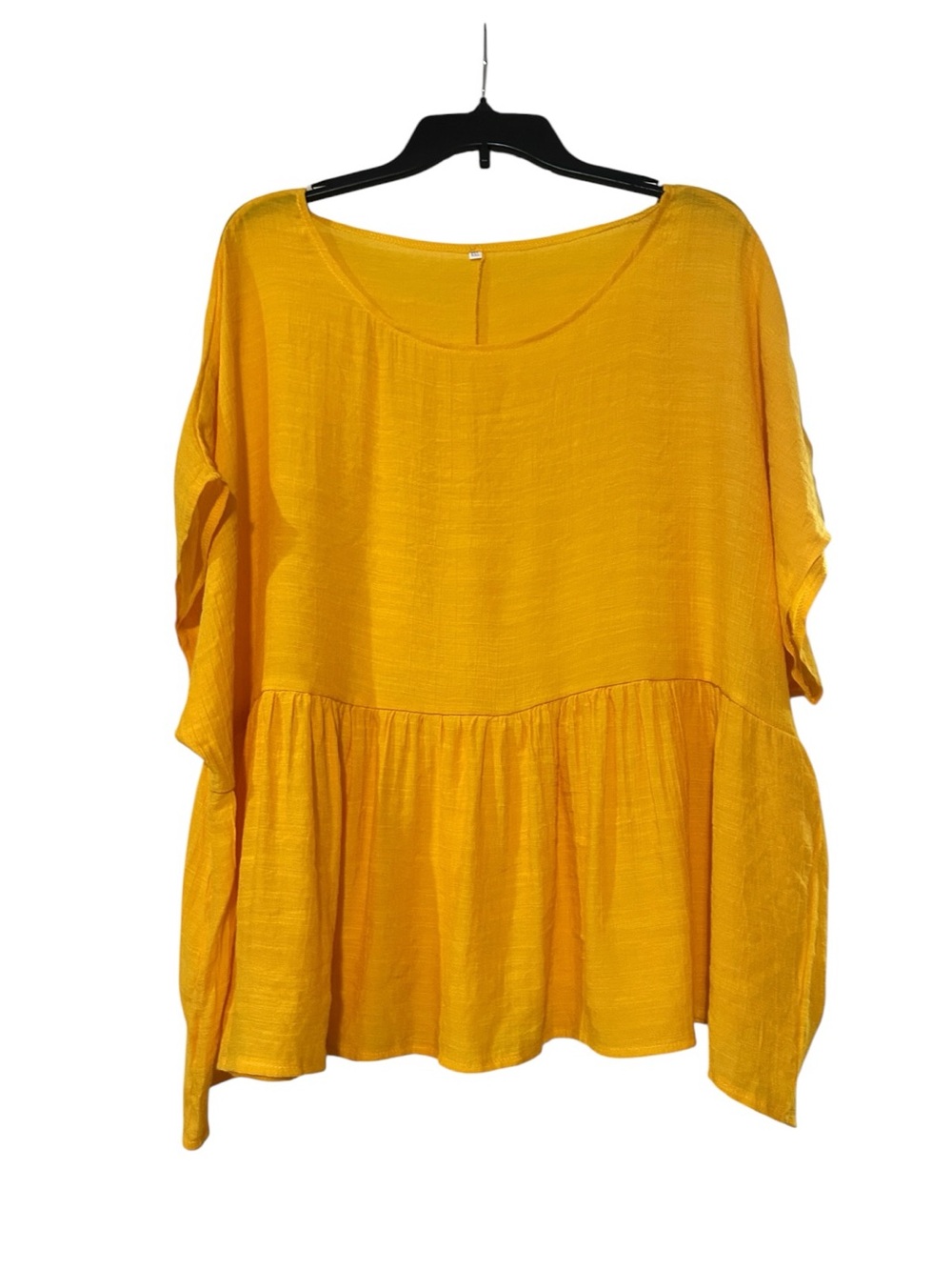 Yellow gauze top